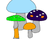 Desenho Cogumelos pintado por maria