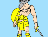 Desenho Gladiador pintado por Bruno