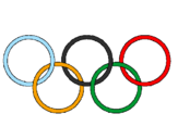 Desenho Argolas dos jogos olimpícos pintado por luchia nanamy
