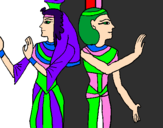 Desenho Pintura da Rainha Nefertari pintado por 01