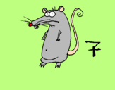 Desenho Rato pintado por karen