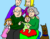Desenho Família pintado por jalala
