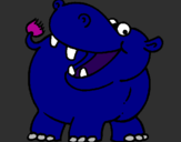 Desenho Hipopótamo pintado por 54