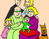 Desenho Família pintado por laryssa