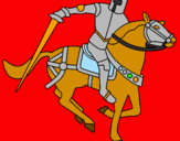 Desenho Cavaleiro a cavalo IV pintado por joao