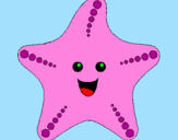 Desenho Estrela do mar pintado por julia