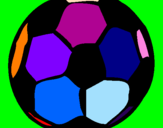 Desenho Bola de futebol pintado por ian