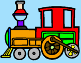 Desenho Comboio pintado por João