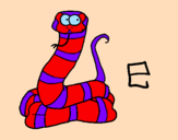 Desenho Serpente pintado por chico 