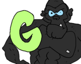 Desenho Gorila pintado por diogo