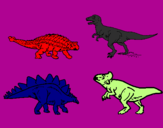 Desenho Dinossauros de terra pintado por gummy