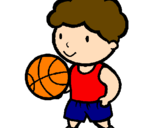Desenho Jogador de basquete pintado por Renan