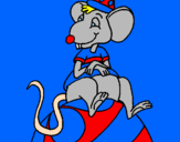Desenho Rato em cima da bola pintado por washinton silva lopes