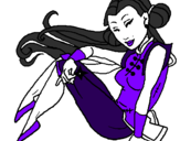 Desenho Princesa ninja pintado por eliane pedro