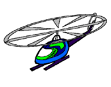 Desenho Helicóptero pintado por luisa