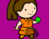 Desenho Rapariga tenista pintado por Pamela