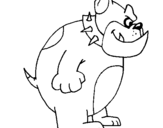 Desenho Bulldog inglês pintado por gabriela