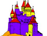 Desenho Castelo medieval pintado por gustavo