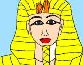 Desenho Tutankamon pintado por gui