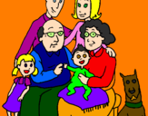 Desenho Família pintado por ROBERTA