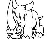 Desenho Rinoceronte II pintado por cauã sobral