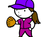 Desenho Jogadora de basebol pintado por Dara
