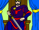 Desenho Cavaleiro rei pintado por betania