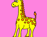 Desenho Girafa pintado por ro