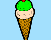 Desenho Cone de gelado pintado por yasmim
