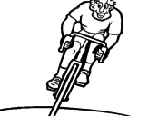 Desenho Ciclista com gorro pintado por barbara