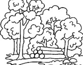 Desenho Bosque pintado por rafinha