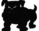Desenho Cão Bulldog pintado por ca
