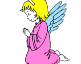 Desenho Anjo a orar pintado por linyhara