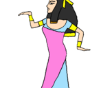 Desenho Bailarina egipcia  pintado por giuliah