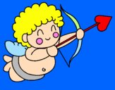 Desenho Cupido  pintado por eduardo 