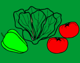 Desenho Verduras pintado por Bea
