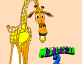 Desenho Madagascar 2 Melman pintado por Danilo