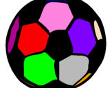 Desenho Bola de futebol pintado por luana