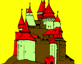 Desenho Castelo medieval pintado por hellen  michael.