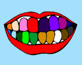 Desenho Boca e dentes pintado por wanessa