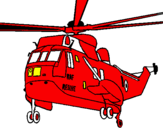 Desenho Helicoptero de resgate pintado por Bruno