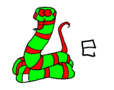 Desenho Serpente pintado por lucas