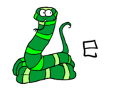 Desenho Serpente pintado por edmar