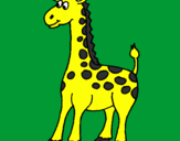 Desenho Girafa pintado por Viiiviii