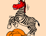 Desenho Zebra a saltar pedras pintado por  FELIPE
