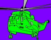 Desenho Helicoptero de resgate pintado por diogo