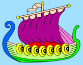 Desenho Barco viking pintado por /~..ll