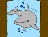 Desenho Golfinho pintado por Soráia