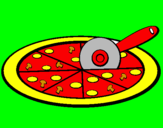 Desenho Pizza pintado por Aljufa