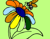 Desenho Margarida com abelha pintado por bismarque felipe
